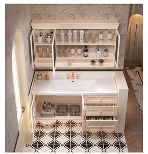Foldable Bedroom Furniture <b>Makeup</b> Console Modern Adjustable Mirror <b>Vanity</b> Table with Drawer Eco-Friendly - Product Image 3
