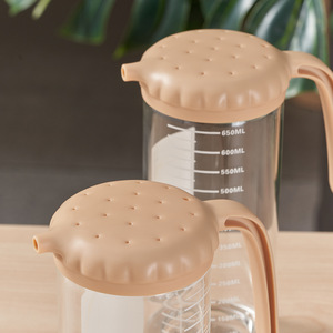 Botella de Vidrio Color Macaron para Aceite con Tapa, Forma Cilíndrica, 650 ml, Uso en Cocina, Diseño Hermético a Prueba de Fugas - Product Image 1