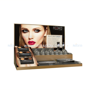 Máy Trộn Trang Điểm Nền Phẳng Bằng Kim Loại Gỗ Mỹ Phẩm Cao Cấp Bảng Phấn Mắt Bảng Trưng Bày Sản Phẩm Mỹ Phẩm Mặt Bàn - Product Image 4