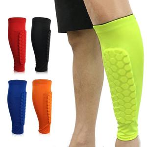 En gros, Genouillère anti-choc, Manchon de compression du mollet en nid d'abeille, Protège-tibias de <span class=keywords><strong>football</strong></span> - Product Image 1