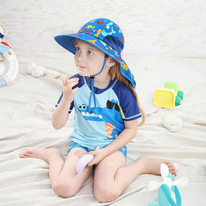 Chapeau de soleil pour garçons UPF 50+ avec protection pour le cou, chapeau de safari pour enfants, chapeaux seau imprimés - Product Image 3
