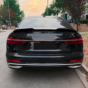Audi A6 S6 C8 2018-2025 <b>Rear</b> <b>Spoiler</b> Piano Black Carbon Fiber Texture Ducktail Trunk Lip - Product Image 2
