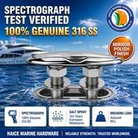 HAICE Étrier de tirage encastré dissimulé en acier inoxydable 316 poli miroir, 4-1/2 pouces, pour bateaux et yachts, accessoires de quincaillerie marine