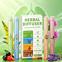 Inhalador de Aromas con Extracto Concentrado de Hierbas 100% Naturales, Difusor de Verbasco para Limpiar los Pulmones y Respirar Mejor, Puffi Air, 600 Usos