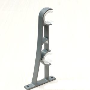 Support de <span class=keywords><strong>Tringle</strong></span> à <span class=keywords><strong>Rideau</strong></span> Ovale Épaissi en Alliage d'Aluminium, Fixation Latérale Double Support pour Tringles Romaines et Rideaux, Accessoires de Chambre - Product Image 3