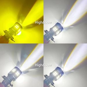 HearxinLed H4 BA20D H6 LED Motorrads chein werfer Dual White Yellow 6000k Hi <span class=keywords><strong>Lo</strong></span> Beam Objektiv Nebels chein werfer für Motobike Running Light - Product Image 4