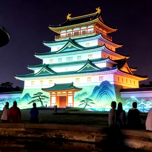 Système de projection mapping extérieur pour grandes surfaces, idéal pour les bâtiments, le tourisme culturel, les festivals et les spectacles visuels sur les monuments urbains - Product Image 1