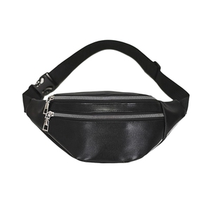 Riñonera Impermeable Unisex con Cierre de Cremallera, Riñonera de Piel Sintética para Mujer en Color Champán - Product Image 1