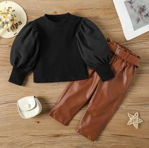 ชุดเสื้อผ้า2-6T แขนยาวแฟชั่นสำหรับเด็กผู้หญิง,ชุดเสื้อผ้าสำหรับเด็กวัยหัดเดินแฟชั่นสำหรับฤดูใบไม้ผลิ - Product Image 3