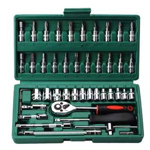 46-Piece 1/4-Inch Drive Socket Wrench Set with OEM Hex Wrench Tool Case Auto Repair & Gardening Use - Product Image 6
