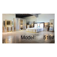 Ensemble de chambre à coucher de style moderne et luxueux, design tendance, en MDF, pour la maison, grand ensemble de chambre à coucher