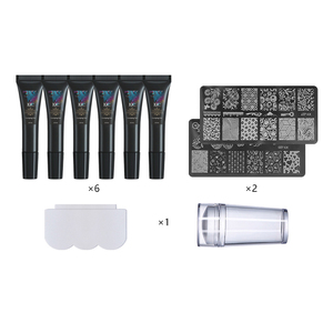 OEM مخصص واضح سيليكون الختام آلة كاشطات مجموعة العلامة التجارية شعار مسمار ختم لوحات أدوات مسمار الفن ختم البولندية أنبوب كيت - Product Image 1