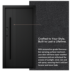 Porta d'<span class=keywords><strong>Ingresso</strong></span> <span class=keywords><strong>Esterna</strong></span> in Alluminio OUNA, Moderna Porta Blindata Girevole per Case - Product Image 3