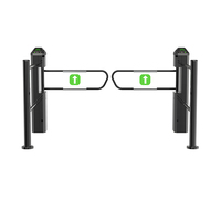 Portillon pivotant automatique en acier inoxydable pour l'entrée des supermarchés, contrôle de sécurité de l'accès piétonnier