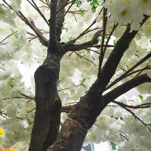 Nuovo stile bianco rosa fiore di ciliegio albero all'aperto-uso artificiale finto <span class=keywords><strong>Sakura</strong></span> per la decorazione della casa di nozze elegante pianta artificiale - Product Image 2