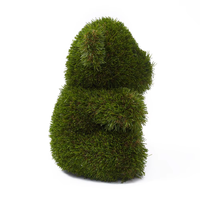 Décoration de jardin, herbe artificielle, animal en herbe artificielle, ours en peluche réaliste, sculpture en herbe, ornement extérieur et paysager