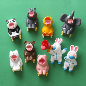 Le premier lot 300 ensembles de grande <span class=keywords><strong>bouche</strong></span> assis petit banc animal réfrigérateur aimant en gros culturel et créatif - Product Image 1
