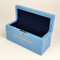 Boîte à bijoux en bois laqué brillant avec doublure en velours, bouton pression doré, logo personnalisé, boîte de rangement pour bijoux, vente au détail et emballage cadeau