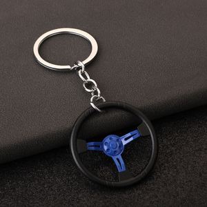 Racing Steering Wheel <b>Personality</b> Modified Car Key Chain Steering Wheel Creative Model Metal <b>Keychain</b> Bag Pendants - Product Image 4