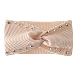 Nueva Diadema Elástica con Cruz de Diamantes de Imitación, Estilo Europeo Americano, Sólida, Simple, Versátil, Absorbente de Sudor, para Lavarse el Cabello - Product Image 6