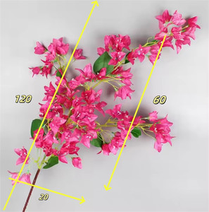 Fiori di Bouganvillea Artificiali in Seta Long Branch, Fiori di Prugna Triangolari per Decorazioni Interne ed Esterne, Matrimoni e Casa - Product Image 2