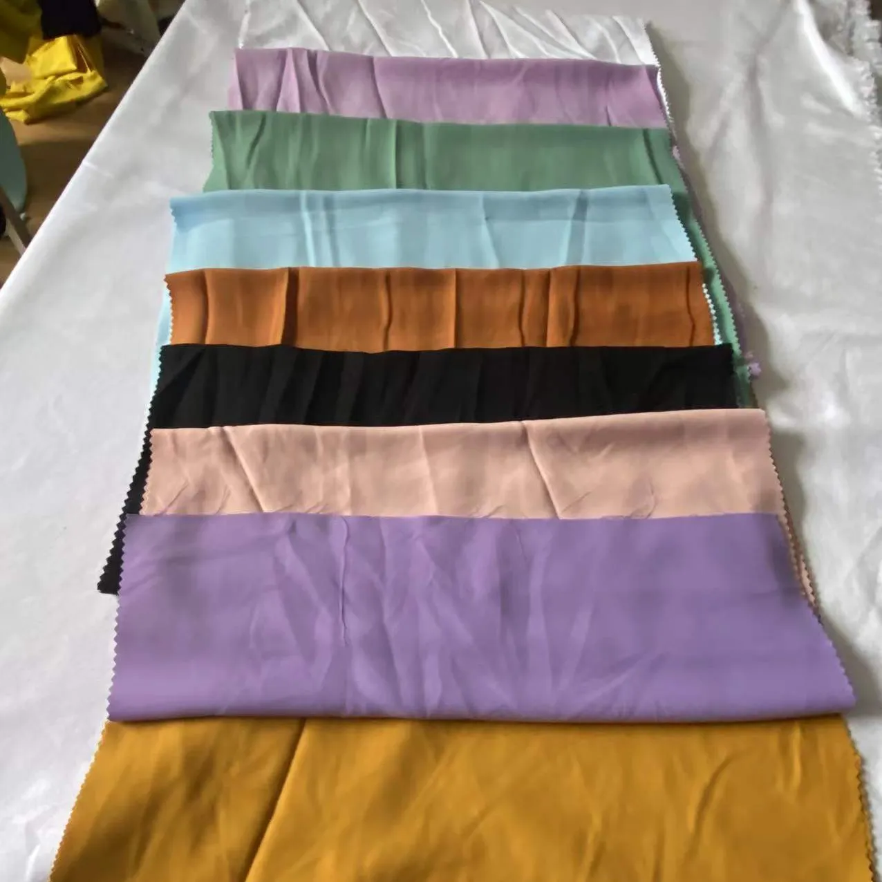 100% polyester wholesale Stretch Plain Dyed for women's clothing
