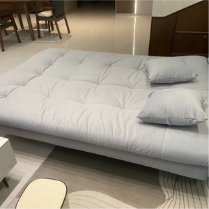 Canapé-lit pliant multifonctionnel en tissu rembourré avec coussin en éponge, cadre en bois, dossier capitonné, style nordique moderne – Vente chaude - Product Image 5