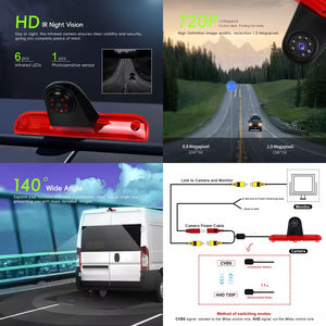 Cámara de Visión Trasera Integrada en Luz de Freno Podofo para Fiat Ducato, Modelos 2006-2018, OEM Original - Product Image 4