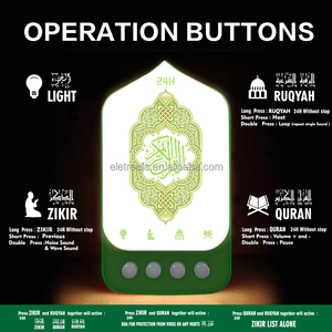 ZIKI TIME NOUVEAU Zikir & Ruqyah Lecteur <span class=keywords><strong>de</strong></span> Coran avec prise murale, lecture automatique 24h/24, lampe LED, haut-parleur avec 64 sourates - Product Image 4