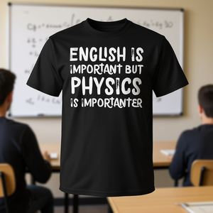 El inglés es importante, pero la física es más importante - Camiseta - Product Image 1