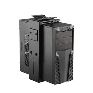 Rotatable Computer Desk CPU Hanger, Heat Dissipation PC Bracket, Under Desk Storage Shelf Computer Tower Stand Accessories