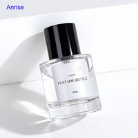 Flacons de parfum en verre transparent de 30 ml à fond épais, cylindriques, vides, avec boîte en tube de papier assortie