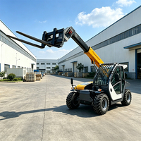 Chargeur frontal télescopique diesel puissant JIUBANG Kubota, chargeur de grumes, chargeur de tracteur, chargeuse sur pneus, capacité 4,5t, haute efficacité 1
