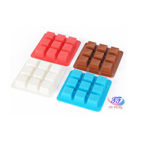 Food Grade <b>9</b> Cavities Square Shaped Silicone Ice <b>Cube</b> Tray - Product Image 2