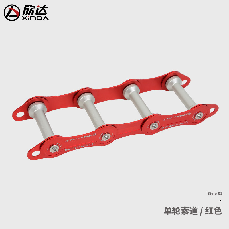 Dispositivo de cuerda de seguridad para oruga de una sola rueda
