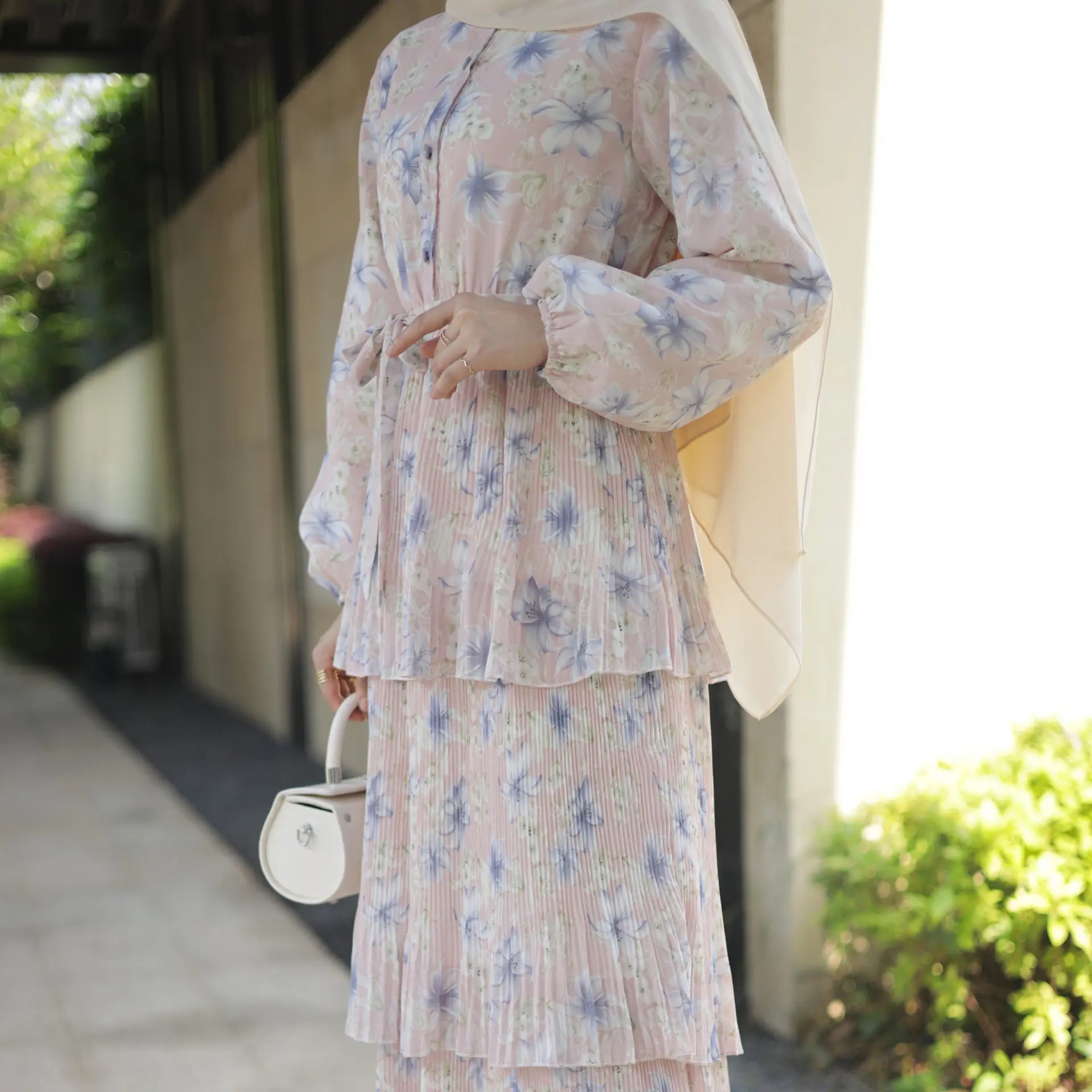 2023 New Women Muslim Chiffon Abaya Dubai Long Maxi Dresses Ramadan Kaftan Islamic Arab Women Clothing