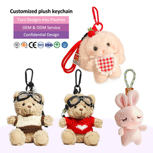 Llavero <span class=keywords><strong>de</strong></span> peluche <span class=keywords><strong>de</strong></span> oso <span class=keywords><strong>de</strong></span> peluche, personalizado, mini, lindo, para fabricantes, colgante para bolso - Product Image 2