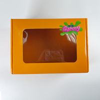 Bougie ondulée orange imprimée écologique personnalisée, boîte d'emballage jaune, vêtements, chaussures, boîte postale avec fenêtre