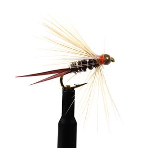Mouche à tête perlée Copper Psycho Purple Prince Nymph pour la pêche à la nymphes euro-tchèque à la truite et au truite grise dans les rivières, les ruisseaux et les lacs - Product Image 2