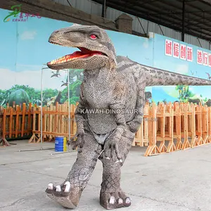 Hafif gizli bacaklar yetişkin gerçekçi dinozor kostüm gösterisi için