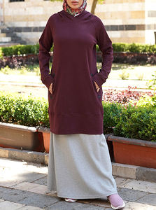 Conjunto de Sudadera Informal Musulmana Borong Pukal Jahit Pukal, Algodón Kilang OEM, Transpirable, Precio de Fábrica, Calidad Consistente - Product Image 4