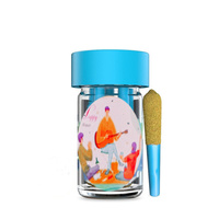 Usa Hot Selling Stocks Stockage Bouchon à l'épreuve des enfants Bouteille en verre 1oz 2oz 3oz Jeeter Baby Pré-résistant aux enfants Emballage en rouleau Bocal en verre