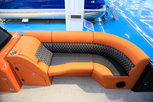 2025 22ft Sport Series Aluminum Arch LCD Console Marine Seating Fiberglass Pontoon Boat for Fishing Sale - Product Image 3