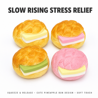 Jouet Squishy Ananas à Remontée Lente, avec Croûte Entrecroisée et Remplissage Central, Mignon, Anti-Stress, Cadeau de Bureau
