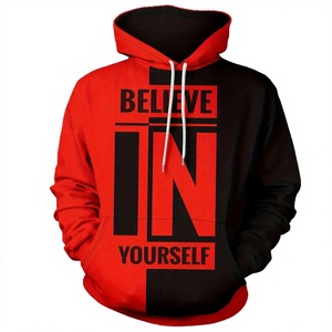 BELIEVE YOURSELF Sudadera con capucha de punto para hombre, con cremallera, estampado de dibujos animados, cómoda, de ajuste regular, transpirable, con bolsillo 3D, para otoño - Product Image 3
