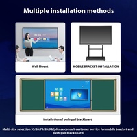 Tableau blanc interactif multimédia électronique tout-en-un de 65 pouces avec écran tactile grand format pour réunions et maternelles