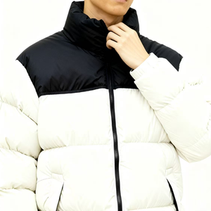 Veste d'hiver courte matelassée décontractée pour femme <span class=keywords><strong>North</strong></span> City, coupe ample, avec manches longues, fermeture éclair intégrale, <span class=keywords><strong>face</strong></span> lisse - Product Image 1