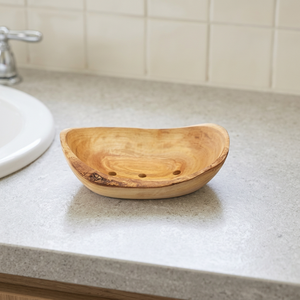 Tazón de madera hecho a mano estilo Wabi Sabi con acabado natural para servir comida y decoración del hogar - Product Image 2