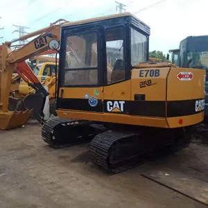 USED CAT E70B Crawler Excavator作業条件