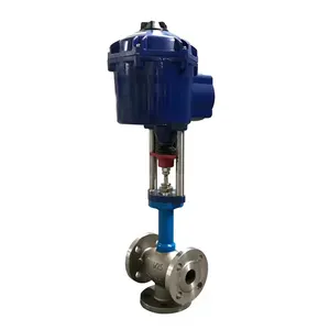 3-outlet Shunt Electric Regulating Valve DN65 Thermal Oil High-temperature Steam Combining Valve Flow Proportional Control Valve